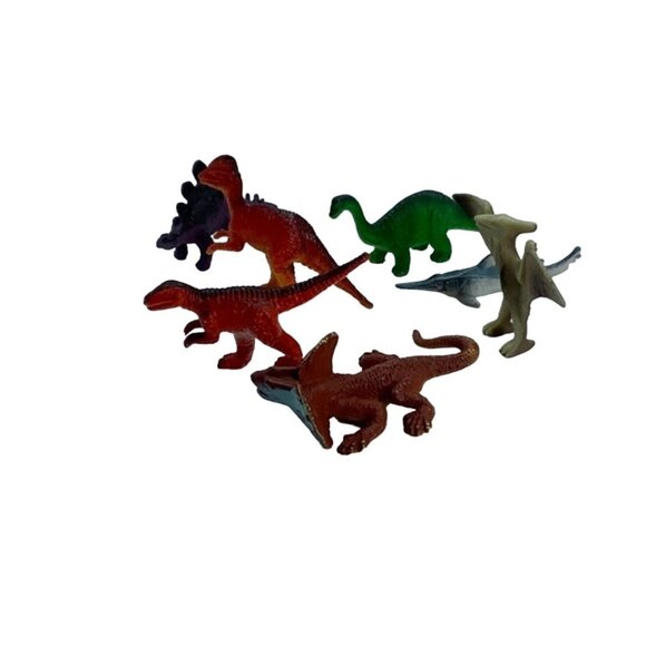 Vtg Miniature Dinosaur Set of 8 Imaginative Educational Play - Picture 3 of 10